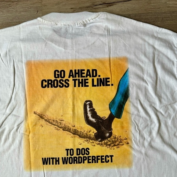 Vintage 90s WordPerfect computer single stitch t shirt men XL awesome condition - Picture 3 of 6
